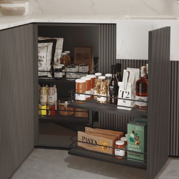 Emuca Teller-Organizer-Set für Möbel, mit einer Kapazität für 13